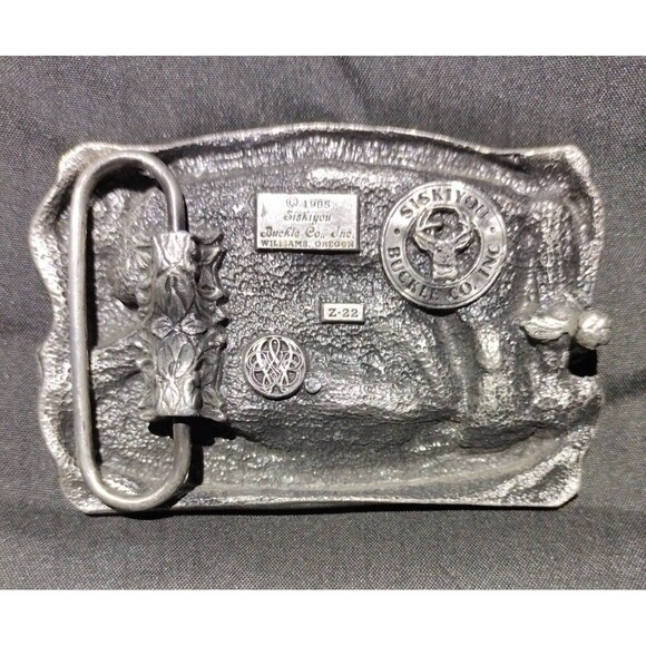 VINTAGE 1985 CANADA WILD AND WONDERFUL Western BELT BUCKLE BY SISKIYOU Z-22 - Picture 2 of 4